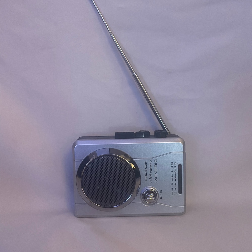 AM/FM Portable Pocket Radio and Voice Audio Personal Cassette Recorder Player